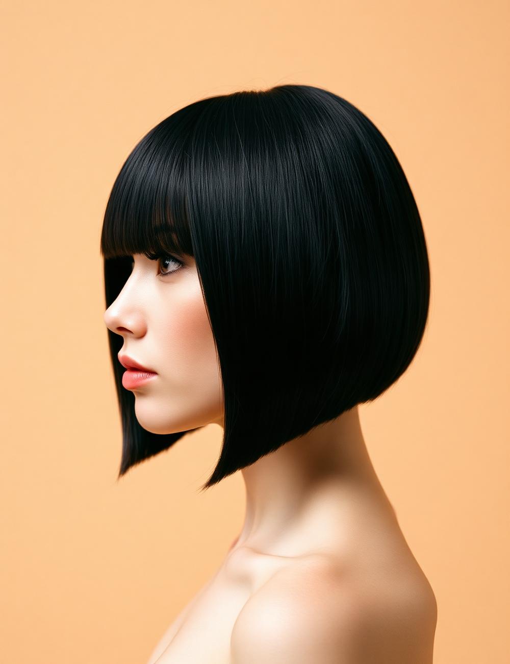 Blunt collarbone cut with soft internal layering